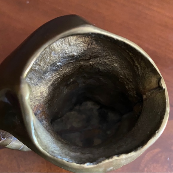 Vintage Pirate Swashbuckler Head  Brass Pen Holder - Picture 10 of 12